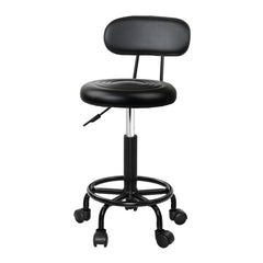 Artiss Salon Stool Swivel Chairs with Back Barber Beauty Hydralic Lift Furniture > Bar Stools & Chairs SALON-B-4128-NEW-BK Online Furniture