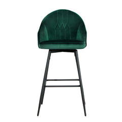 Artiss Set of 2 Bar Stools Kitchen Stool Dining Chairs Velvet Chair Barstool Green Mesial Furniture > Bar Stools & Chairs BA-K-9969-GNX2 Online Furniture