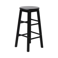 Artiss Set of 2 Beech Wood Backless Bar Stools - Black Furniture > Bar Stools & Chairs BA-G-7033-BKX2 Online Furniture