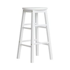 Artiss Set of 2 Beech Wood Backless Bar Stools - White Furniture > Bar Stools & Chairs BA-G-7033-WHX2 Online Furniture