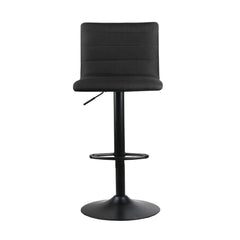 Artiss Set of 2 Faux Linen Bar Stools - Black Furniture > Bar Stools & Chairs BA-TW-V17-1168-BKX2 Online Furniture