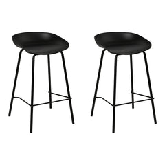 Artiss Set of 2 Metal Bar Stools - Black Furniture > Bar Stools & Chairs BA-BB-BAR-8319-BKX2 Online Furniture