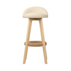 Artiss Set of 2 PU Leather Backrest Bar Stools - Beige Furniture > Bar Stools & Chairs BENT-C-9004H-BGX2 Online Furniture