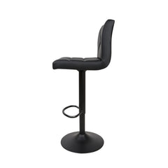 Artiss Set of 2 PU Leather Gas Lift Bar Stools - Black Furniture > Bar Stools & Chairs BA-TW-1536-BKX2 Online Furniture