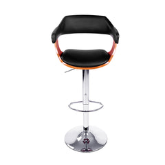 Artiss Set of 2 Wooden Bar Stool - Black and Wood Furniture BA-TW-8006A-BKX2 Online Furniture