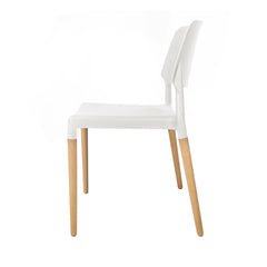 Artiss Set of 4 Wooden Stackable Dining Chairs - White Furniture > Dining BA-TW-M2503-086-WHX4 Online Furniture