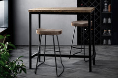 Artiss Vintage Industrial High Bar Table for Stool Kitchen Cafe Desk Dark Brown Furniture > Bar Stools & Chairs LC-BAR-TAB-ALEX-DARK-BR Online Furniture
