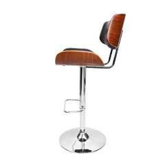 Artiss Wooden Gas Lift Bar Stool - Black and Chrome Furniture > Bar Stools & Chairs BA-TW-8045-BK Online Furniture