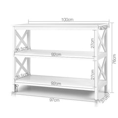 Artiss Wooden Storage Console Table - White Furniture > Living Room FURNI-F-TTAB-01-WH Online Furniture