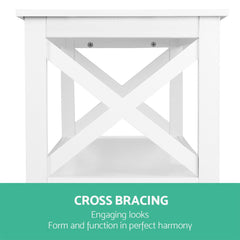 Artiss Wooden Storage Console Table - White Furniture > Living Room FURNI-F-TTAB-01-WH Online Furniture