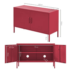 ArtissIn Buffet Sideboard Locker Metal Storage Cabinet - BASE Pink Furniture > Living Room AI-LOCKER-LD-PK Online Furniture