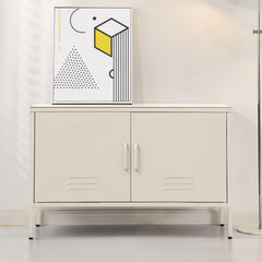 ArtissIn Buffet Sideboard Locker Metal Storage Cabinet - BASE White Furniture > Living Room AI-LOCKER-LD-WH Online Furniture