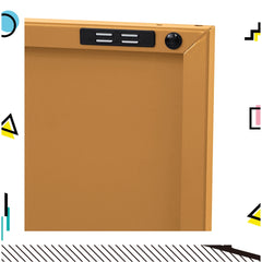 ArtissIn Buffet Sideboard Locker Metal Storage Cabinet - BASE Yellow Furniture > Living Room AI-LOCKER-LD-YE Online Furniture