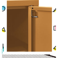 ArtissIn Buffet Sideboard Locker Metal Storage Cabinet - BASE Yellow Furniture > Living Room AI-LOCKER-LD-YE Online Furniture