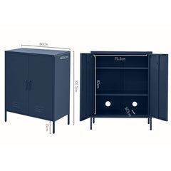 ArtissIn Buffet Sideboard Locker Metal Storage Cabinet - SWEETHEART Blue Furniture > Living Room AI-LOCKER-MI-BL Online Furniture