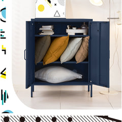 ArtissIn Buffet Sideboard Locker Metal Storage Cabinet - SWEETHEART Blue Furniture > Living Room AI-LOCKER-MI-BL Online Furniture