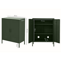 ArtissIn Buffet Sideboard Locker Metal Storage Cabinet - SWEETHEART Green Furniture > Living Room AI-LOCKER-MI-GN Online Furniture