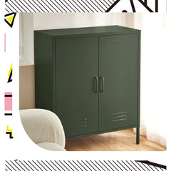 ArtissIn Buffet Sideboard Locker Metal Storage Cabinet - SWEETHEART Green Furniture > Living Room AI-LOCKER-MI-GN Online Furniture