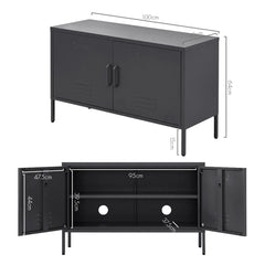 ArtissIn Buffet Sideboard Metal Cabinet - BASE Black Furniture > Living Room AI-LOCKER-LD-BK Online Furniture