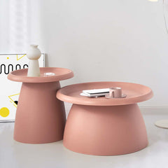 ArtissIn Coffee Table Mushroom Nordic Round Large Side Table 70CM Pink Furniture > Living Room AI-PP-CT-L-PK Online Furniture