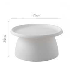 ArtissIn Coffee Table Mushroom Nordic Round Large Side Table 70CM White Furniture > Living Room AI-PP-CT-L-WH Online Furniture