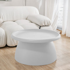 ArtissIn Coffee Table Mushroom Nordic Round Large Side Table 70CM White Furniture > Living Room AI-PP-CT-L-WH Online Furniture