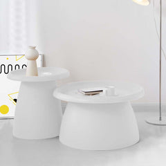 ArtissIn Coffee Table Mushroom Nordic Round Small Side Table 50CM White Furniture > Living Room AI-PP-CT-S-WH Online Furniture