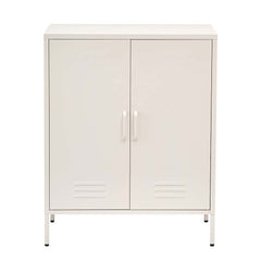 ArtissIn Sweetheart Metal Locker Storage Shelf Shoe Cabinet Buffet Sideboard White Furniture > Living Room AI-LOCKER-MI-WH Online Furniture