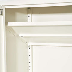 ArtissIn Sweetheart Metal Locker Storage Shelf Shoe Cabinet Buffet Sideboard White Furniture > Living Room AI-LOCKER-MI-WH Online Furniture