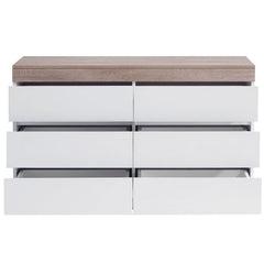 Ashley Coastal White Wooden Chest of 6 Drawers Furniture > Living Room V80-CPA-6DC1299-WOK Online Furniture