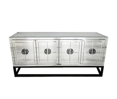 Athens Mirrored Buffet Table -Black Furniture > Dining V292-MF-ATH-BUFFET-BLACK Online Furniture