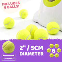 Automatic Ball Launcher Throwing Machine Dog Toys Interactive Tennis Pet 6Balls Pet Care V400-AFP-3196-6BALL Online Furniture