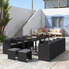 Bali 13PC Outdoor Dining Set-Black Furniture > Outdoor V264-OTF-502S-BLK Online Furniture