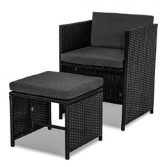 Bali 13PC Outdoor Dining Set-Black Furniture > Outdoor V264-OTF-502S-BLK Online Furniture