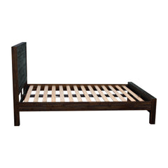 Bed Frame Double Size in Solid Wood Veneered Acacia Bedroom Timber Slat in Chocolate Furniture > Bedroom V43-BED-NOWDCH Online Furniture