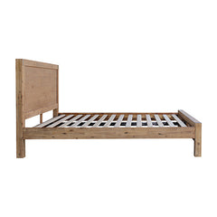 Bed Frame Double Size in Solid Wood Veneered Acacia Bedroom Timber Slat in Oak Furniture > Bedroom V43-BED-NOWDOK Online Furniture