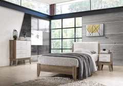 Bed Frame with Leather Headboard - ozily