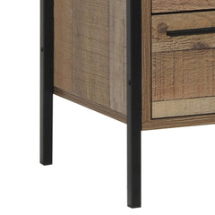 Bedside Table 2 drawers Night Stand Particle Board Construction in Oak Colour Furniture > Bedroom V43-BST-MAS-OK Online Furniture