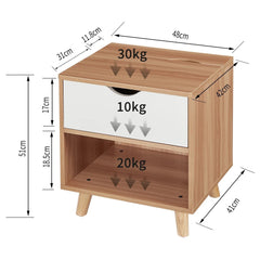 Bedside Table with Powerboard & USB Ports Furniture > Living Room V178-100038 Online Furniture