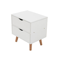 Bedside Tables Drawers Side Table Nightstand White Storage Cabinet Wood Furniture > Office V63-837801 Online Furniture