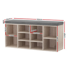 Bench Wooden Shoe Rack Storage Furniture FURNI-C-SHOE-BEN102-WD Online Furniture