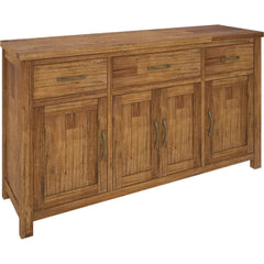 Birdsville Buffet Table 161cm 4 Door 3 Drawer Solid Mt Ash Timber Wood - Brown Furniture > Living Room V315-VTO-012 Online Furniture