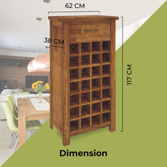 Birdsville Wine Rack 28 Bottle Sideboard Buffet Cabinet Wooden Storage - Brown Furniture > Living Room V315-VTO-028 Online Furniture