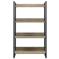 Book Shelf Display Shelves Corner Wall Wood Metal Stand Hollow Storage - ozily