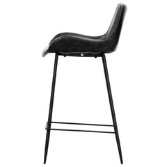 Brando  Set of 6 PU Leather Upholstered Bar Chair Metal Leg Stool Vintage Grey Furniture > Bar Stools & Chairs V315-V-DUR-003-6PC-KIT Online Furniture