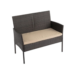 Breeze 4-Seat Wicker Outdoor Lounge Set Furniture > Outdoor V264-OTF-521S-BGE-US Online Furniture