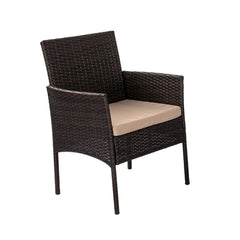 Breeze 4-Seat Wicker Outdoor Lounge Set Furniture > Outdoor V264-OTF-521S-BGE-US Online Furniture