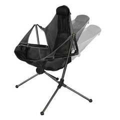 Camping Chair Foldable Swing Luxury Recliner Relaxation Swinging Comfort Lean Back Outdoor Folding Chair Outdoor Freestyle Portable Folding Rocking Chair Blue Furniture > Outdoor V255-YZ007-BLUE Online Furniture