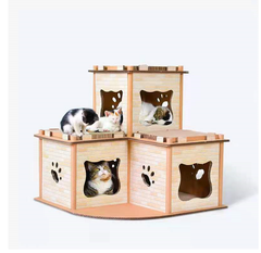 Cat Cardboard House Tower Condo Scratcher Pet Post Pad Mat Furniture Pet Care > Cat Supplies V278-CP-178-CAT-CARDBOARD Online Furniture