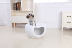 Cat Kitten Bed Cave Small Dog House Kennel Plastic Pet Pod Bedding Igloo White Pet Care > Dog Supplies V278-BP200-CAT-NEST-WHITE Online Furniture